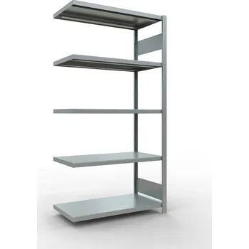 Dílenský regál Policový regál SCHULTE, nástavné pole, 5 úrovní, zatížení pole 250 kg, 1006 x 536 x 2000 mm