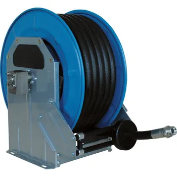 Držák na zahradní hadici Automatický navíječ hadice, na naftu/vodu, z oceli, délka hadice 20 m, DN 20