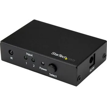 Video kabel StarTech.com 2 Port HDMI Switch - 4K 60Hz - Supports HDCP - IR - HDMI Selector - HDMI Multiport Video Switcher - HDMI Switcher (VS221HD20) - Spínač video/audio - 2 x HDMI - desktop - pro P/N: SVA5H2NEUA