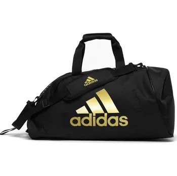 Cestovní taška ADIDAS 2in1 Bag Polyester Combat Sports L, black/gold