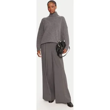 Dámské kalhoty Weekend Max Mara Palazzo kalhoty Adelfi 2525136072 Šedá Wide Leg 44