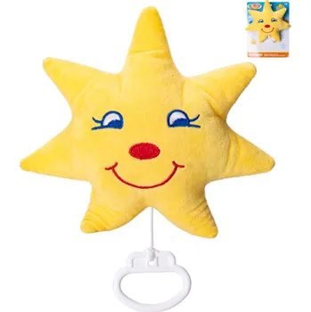 plyšák _Ostatní 1_ PLYŠ Hvězdička baby na natažení hrací strojek usínáček pro miminko 90028