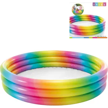 Dětský bazének INTEX Baby bazén nafukovací kruhový 147x33cm duhový 58439 it58439