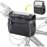 Brašna na řídítka kola Wozinsky s kapsou na telefon, brašna na kolo přes rameno, černá (WBHBB-01)