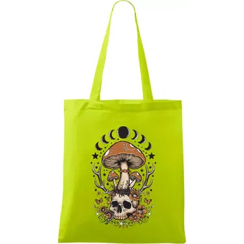 Nákupní taška Goblincore magical mushroom - Taška bavlněná - 42 x 38 cm ( Limetková )