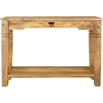Konzolový stolek Indický nábytek - Konzolový stůl Guru 110x76x35 z masivu mango Mango natural