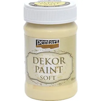 Speciální výtvarná barva Dekor Paint - křídová vintage barva 100ml - žlutá