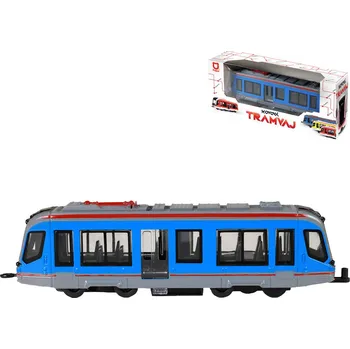autíčko _Ostatní 1_ Tramvaj modrá kovová MHD Městská hromadná doprava zpětný chod 235595
