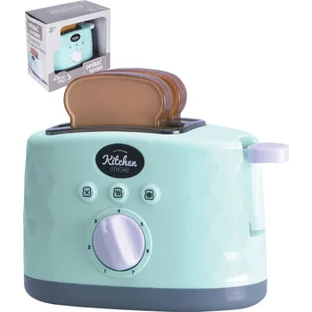 Dětská kuchyňka _Ostatní 1_ Topinkovač dětský toustovač set se 2 tousty mechanická funkce plast w001629