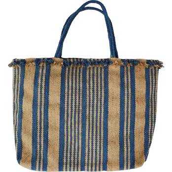 MADAM STOLTZ Jutová taška Handwoven Striped