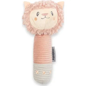 Hračka pro kojence NEW BABY PLYŠ Lama pískací s kousátkem pro miminko | 323355