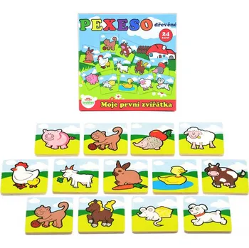 Pexeso _Ostatní 1_ - DŘEVO Hra baby pexeso Moje první zvířátka 24 dílků *DŘEVĚNÉ HRAČKY* 512011