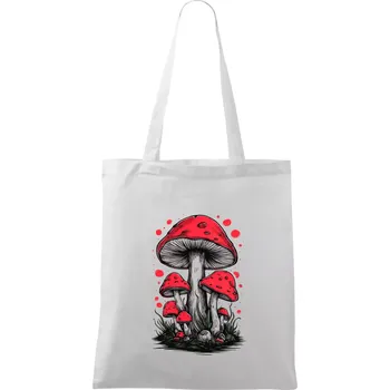 Goblincore Cottagecore Mushrooms - Taška bavlněná - 42 x 38 cm ( Bílá )