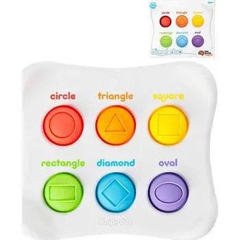 Hračka pro nejmenší _Ostatní 1_ DIMPL Duo Fat Brain polštářky mačkací bublinové tvary a barvy pro miminko silikon w010233