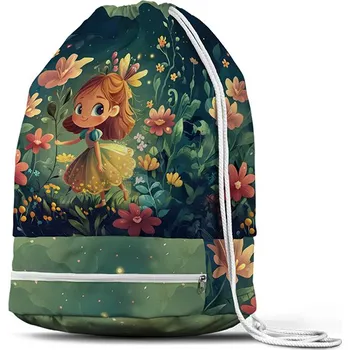 Panel se střihem na sportovní vak zelená víla