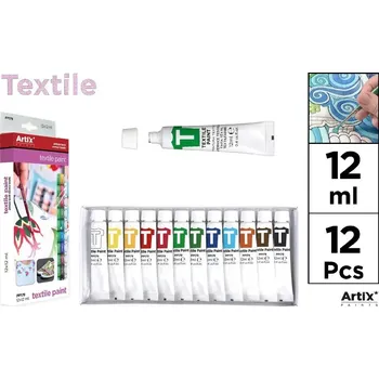 Speciální výtvarná barva Barvy na textil 12 ml 12 barev