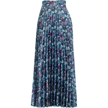 Panel na plisovanou půlkolovou sukni polomatný satén akvarel kopretiny DIANA