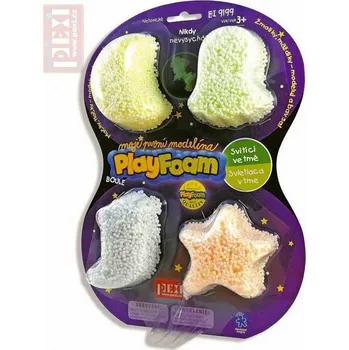 Modelovací hmota _Ostatní 1_ PlayFoam pěnová kuličková modelína set 4 barvy svítí ve tmě fosforeskuje 29009199