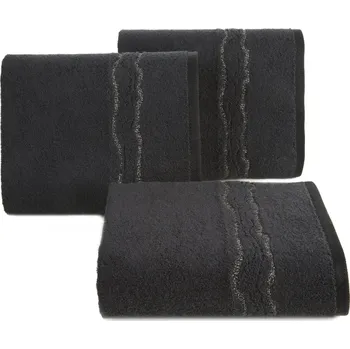 Ručník BAVLNĚNÝ RUČNÍK KARIN 50X90 CM ČERNÁ