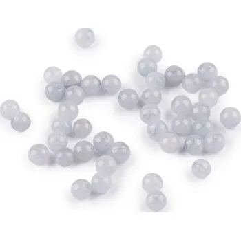 Korálek Akvamarín syntetický, minerální korálky Ø4 mm, barva akvamarín