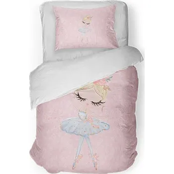 Bavlněné povlečení do postýlky premium satén baleríny růžové