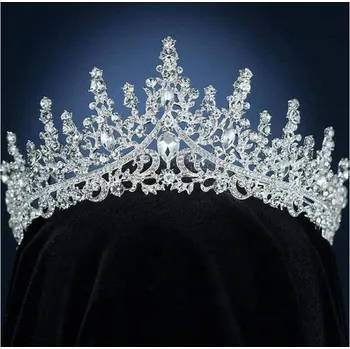 Nejedlá dekorace kovová Koruna stříbrná