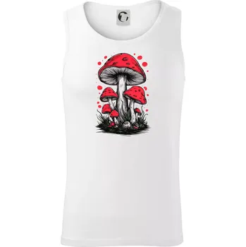 Goblincore Cottagecore Mushrooms - Tílko pánské Core - XL ( Bílá )