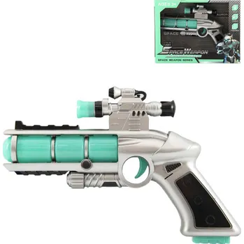 Dětská zbraň _Ostatní 1_ Pistole dětská vesmírná se zaměřovačem 20cm na baterie Světlo Zvuk 00850259