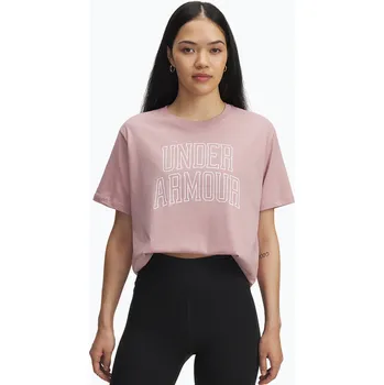 Dámské tričko Dámské tréninkové tričko Under Armour Rival Campus tourmaline pink/white