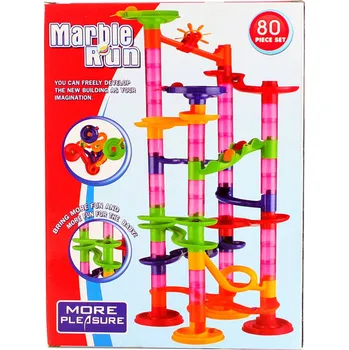 Kuličková dráha _Ostatní 1_ Stavebnice kuličková dráha barevná set 80 dílků