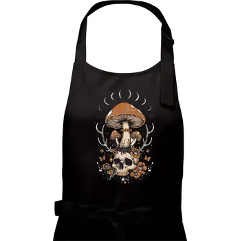 Kuchyňská zástěra Goblincore magical mushroom - Pánská zástěra na vaření - Univerzální velikost ( Černá )