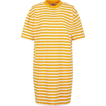 Dámské šaty Ladies Oversized Striped Tee Dress - white/magicmango XS