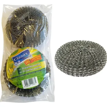 Drátěnka Drátěnka na nádobí pozinková 100g, 12x5,5 cm, sada 2ks