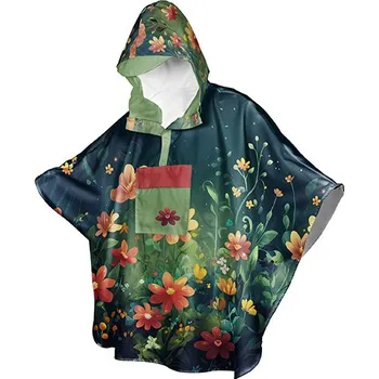 Panel se střihem na dětskou pláštěnku Iris zelená víla 86 - 110