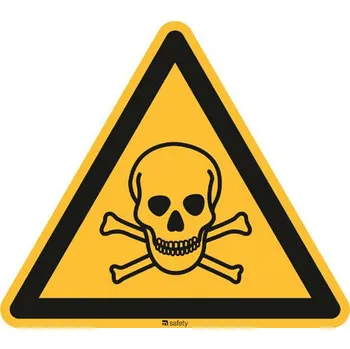 Značka Výstraha před jedovatými látkami, ISO 7010, fólie samolepicí, 200 mm, BJ = 10 ks