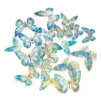 Set školních potřeb Połyskujące naklejki PET - Motyle blue stardust