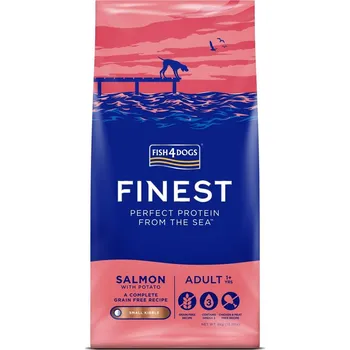 Krmivo pro psa FISH4DOGS Granule malé pro dospělé psy Finest losos s bramborami 6 kg, 1+