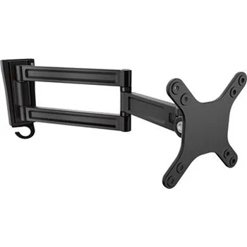 Televizní držák StarTech.com Monitor Wall Mount - Dual Swivel - Supports 13'' to 34'' Monitors - VESA Monitor / TV Wall Mount - Wall Mount Swivel Monitor Arm - Black (ARMWALLDS) - Montážní sada (montážní deska, šrouby, alarm monitoru) - nastavitelné rameno - pro Displej