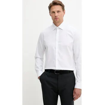 Pánská košile Košile Calvin Klein pánská, bílá barva, slim, s italským límcem, LV019EU006 00X, vel. 43