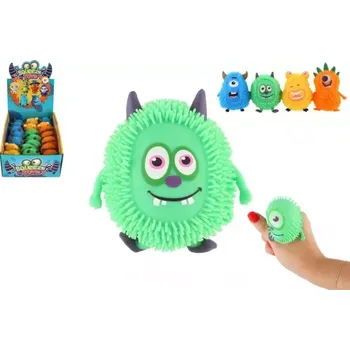 Figurka Teddies Příšera antistresová natahovací mačkací silikon 9cm 4 druhy v sáčku 24ks v boxu