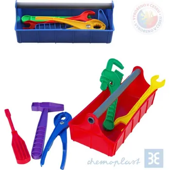 Dětská kuchyňka CHEMOPLAST Nářadí dětské set v přepravní bedýnce 2 barvy plast ch19028