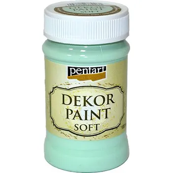 Speciální výtvarná barva Dekor Paint - křídová vintage barva 100ml - mátově zelená