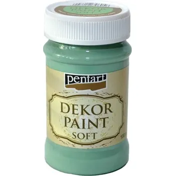 Speciální výtvarná barva Dekor Paint Soft - křídová vintage barva 100ml - pistácie