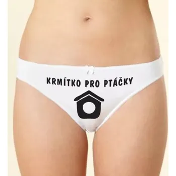 Kalhotky Kalhotky - krmítko pro ptáčky - M tanga_bílá