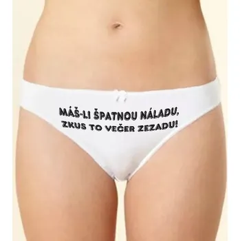Kalhotky Kalhotky - máš-li špatnou náladu - M tanga_bílá