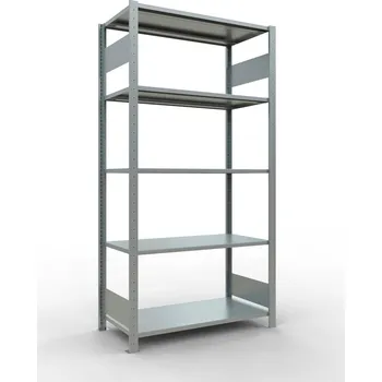 Dílenský regál Policový regál SCHULTE, základní pole, 5 úrovní, zatížení pole 150 kg, 1060 x 536 x 2000 mm