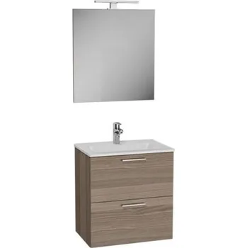 Koupelnový nábytek EASY PLUS skříňka s umyvadlem 79x39,5x61 cm, 2 zásuvky, se zrcadlem a s osvětlením, cordoba