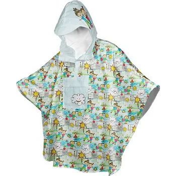 Panel se střihem na dětskou pláštěnku Iris dětská kresba na dvoře 86-110