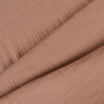 Látka mušelín / dvojitá gázovina 240 cm hnědá