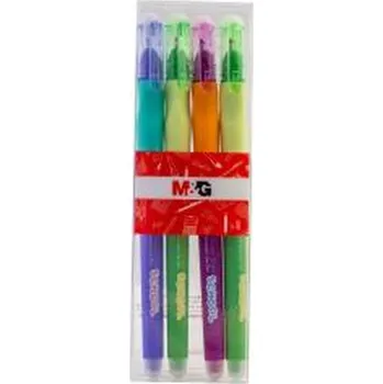 Długopis wymazyw. 0.7mm Ergo Boys nieb 4szt M&G;